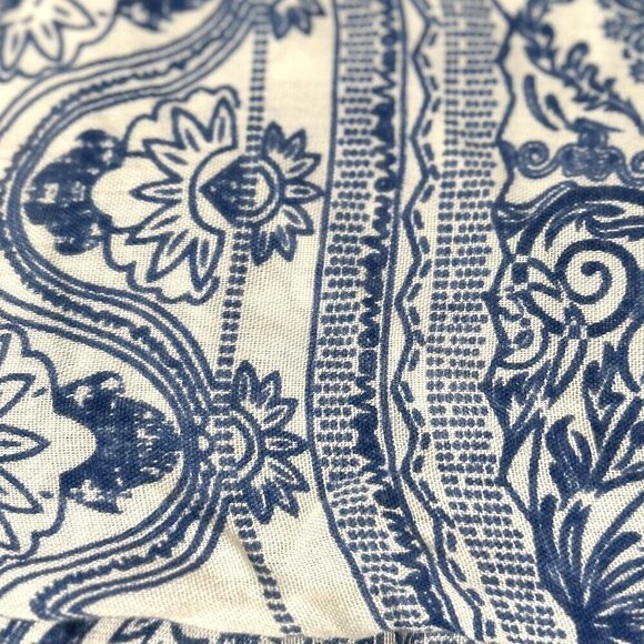 Ruggine OSFA Navy & White Gauzy oversized kimono Boho Chic Cover Up Beach - Picture 9 of 12